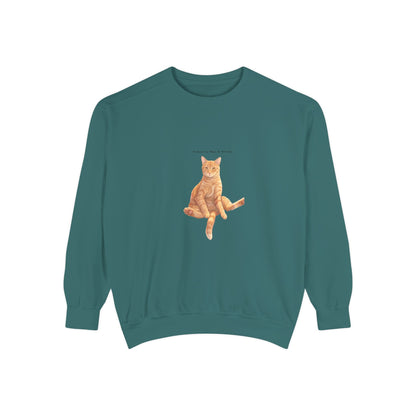 I Don't Do Mornings Cosy Ginger Cat Sweatshirt | Cat Lover Crewneck