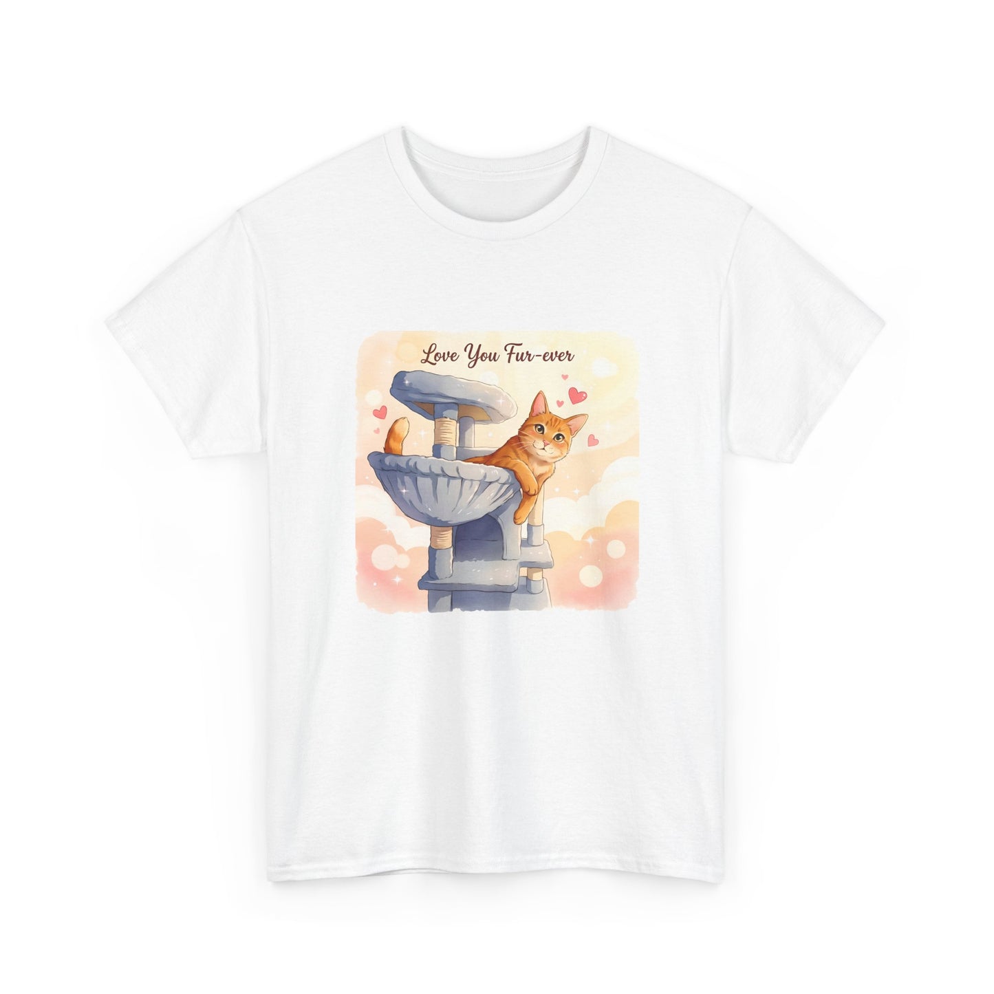 Love You Fur-Ever Cute Cat T-Shirt | Cat Mum Gift | Kawaii Cat Tee