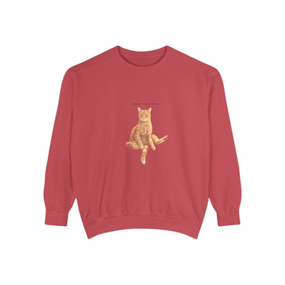 I Don't Do Mornings Cosy Ginger Cat Sweatshirt | Cat Lover Crewneck