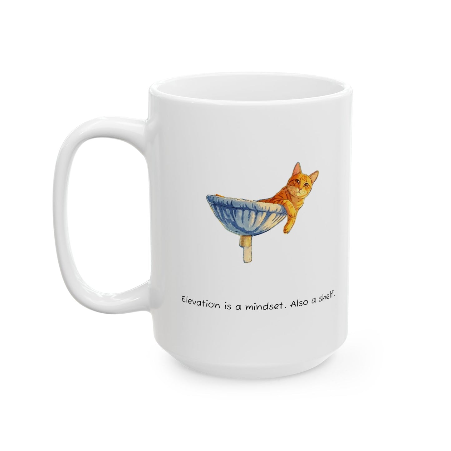 Cat Heartbeat Ceramic Mug Cute Cat Art Coffee Cup