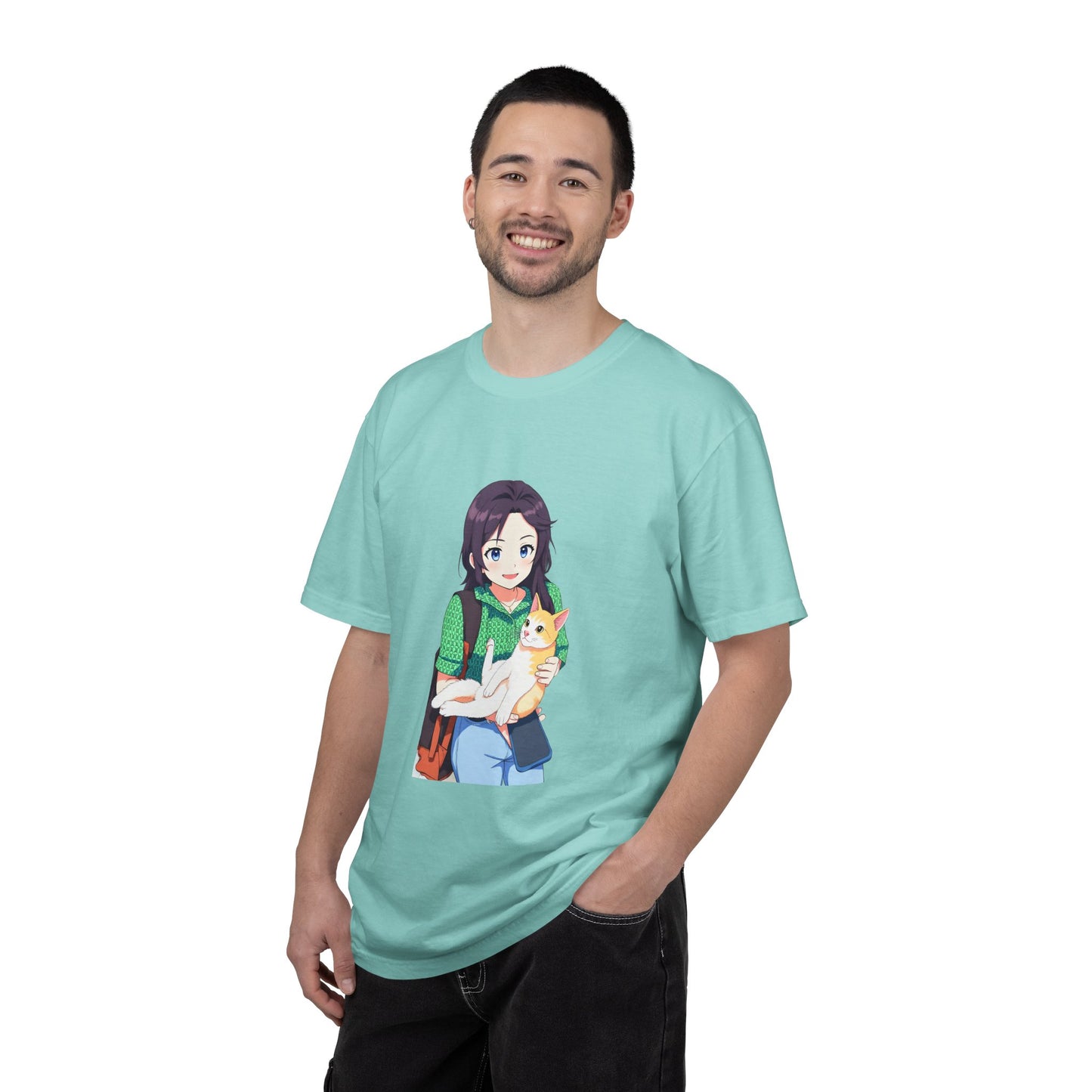 Forever Together Girl & Cat Graphic Tee | Cute Cat Lover T-Shirt