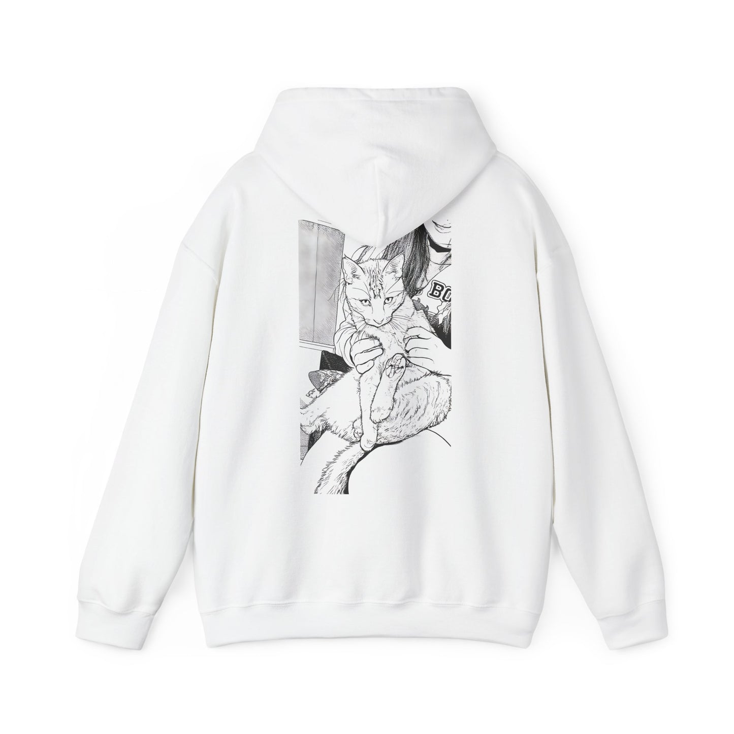 Cosy Cat Portrait Hoodie Sketch Cat Pullover | Cat Lover Gift | Unisex