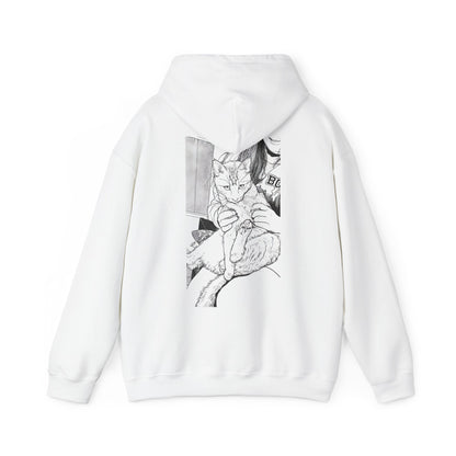 Cosy Cat Portrait Hoodie Sketch Cat Pullover | Cat Lover Gift | Unisex