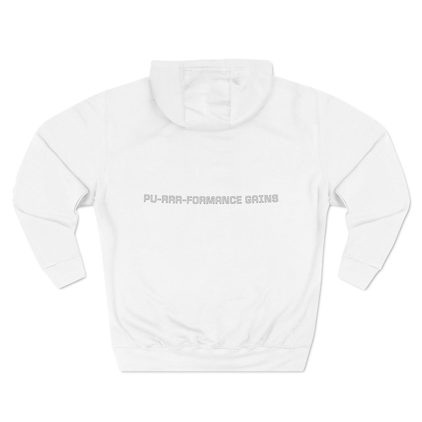 Purrformance Gains Funny Buff Cat Gym Hoodie | Cat Lover Gift | Fleece Pullover