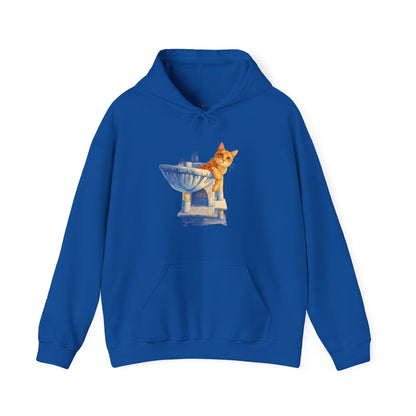 Cute Kitten in Sink Hoodie Whimsical Cat Pullover | Cat Lover Gift | Unisex
