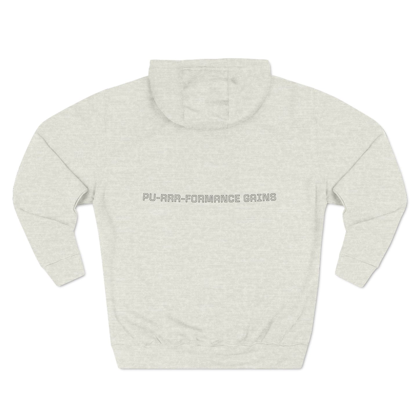 Purrformance Gains Funny Buff Cat Gym Hoodie | Cat Lover Gift | Fleece Pullover
