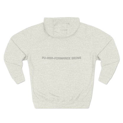 Purrformance Gains Funny Buff Cat Gym Hoodie | Cat Lover Gift | Fleece Pullover