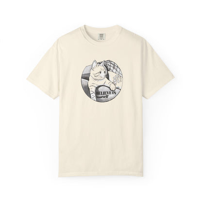 Believe in Spikes – Cat Volleyball Graphic Tee