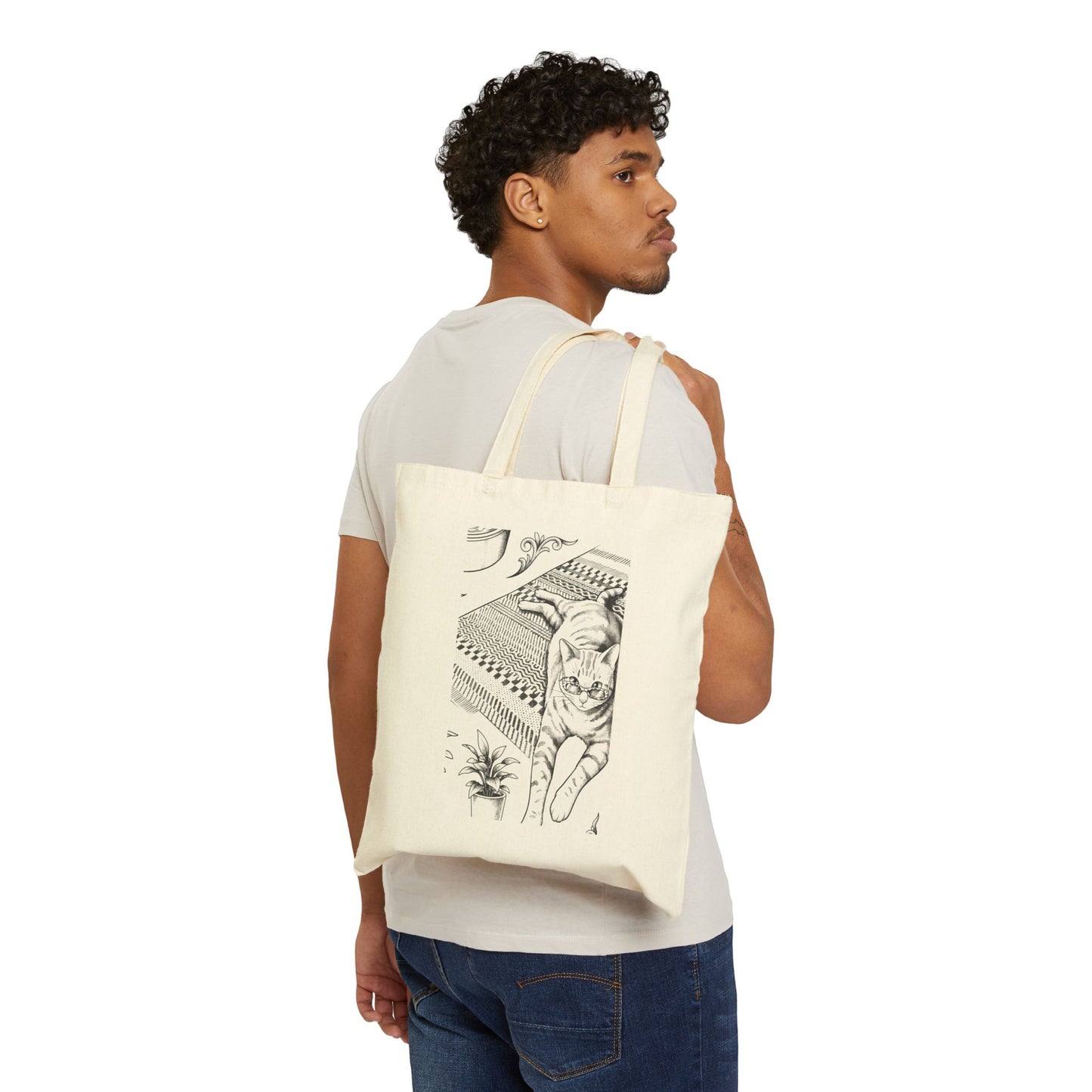 You Do Not Have to Explain Vintage Cat Quote Canvas Tote Bag | Cat Lover Gift
