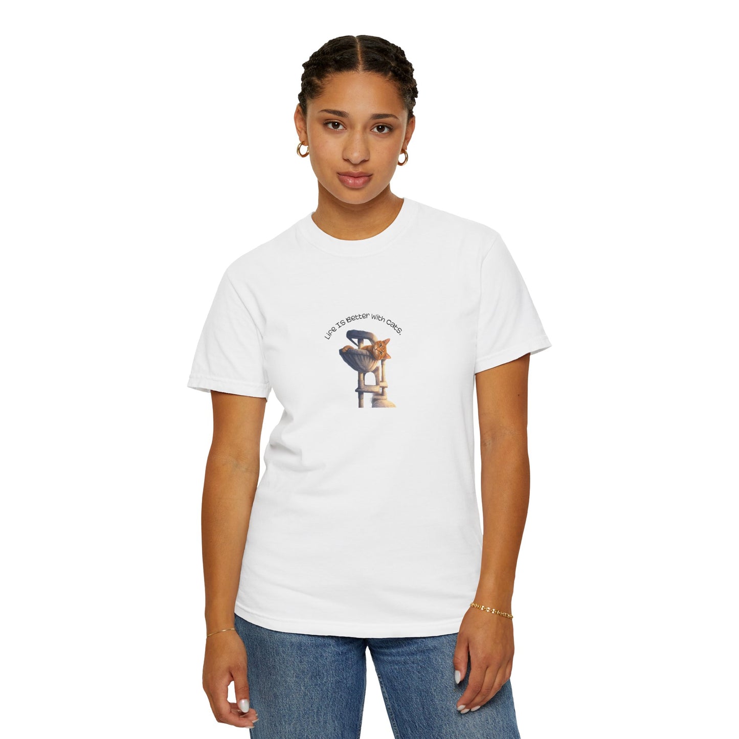 Life Is Better With Cats T-Shirt Cat Lover Graphic Tee