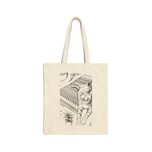 You Do Not Have to Explain Vintage Cat Quote Canvas Tote Bag | Cat Lover Gift