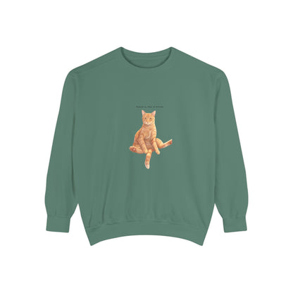 I Don't Do Mornings Cosy Ginger Cat Sweatshirt | Cat Lover Crewneck