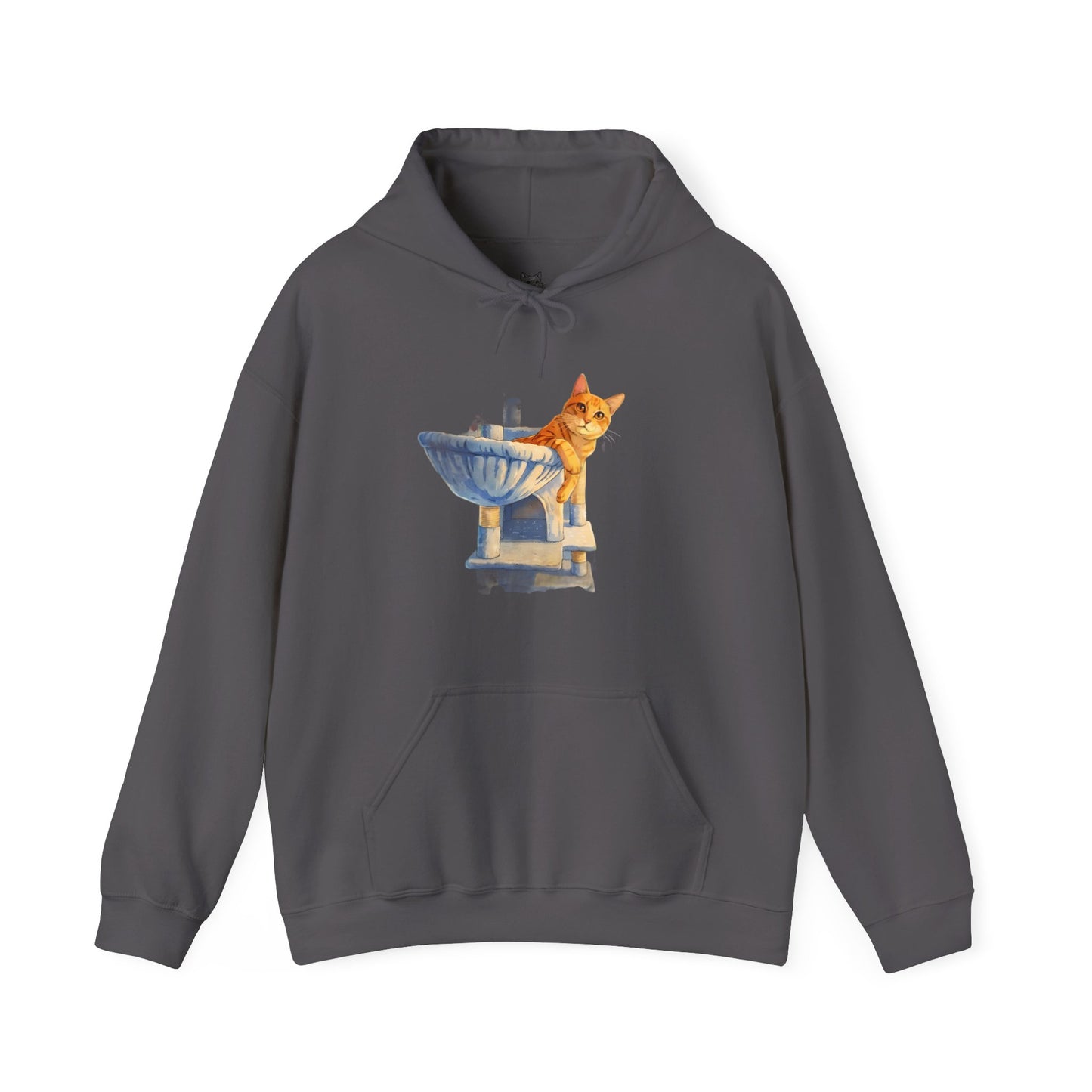 Cute Kitten in Sink Hoodie Whimsical Cat Pullover | Cat Lover Gift | Unisex
