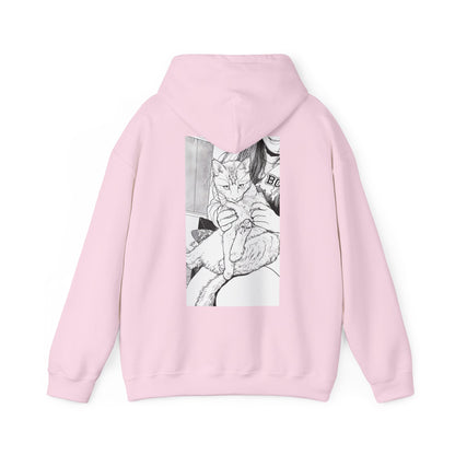 Cosy Cat Portrait Hoodie Sketch Cat Pullover | Cat Lover Gift | Unisex