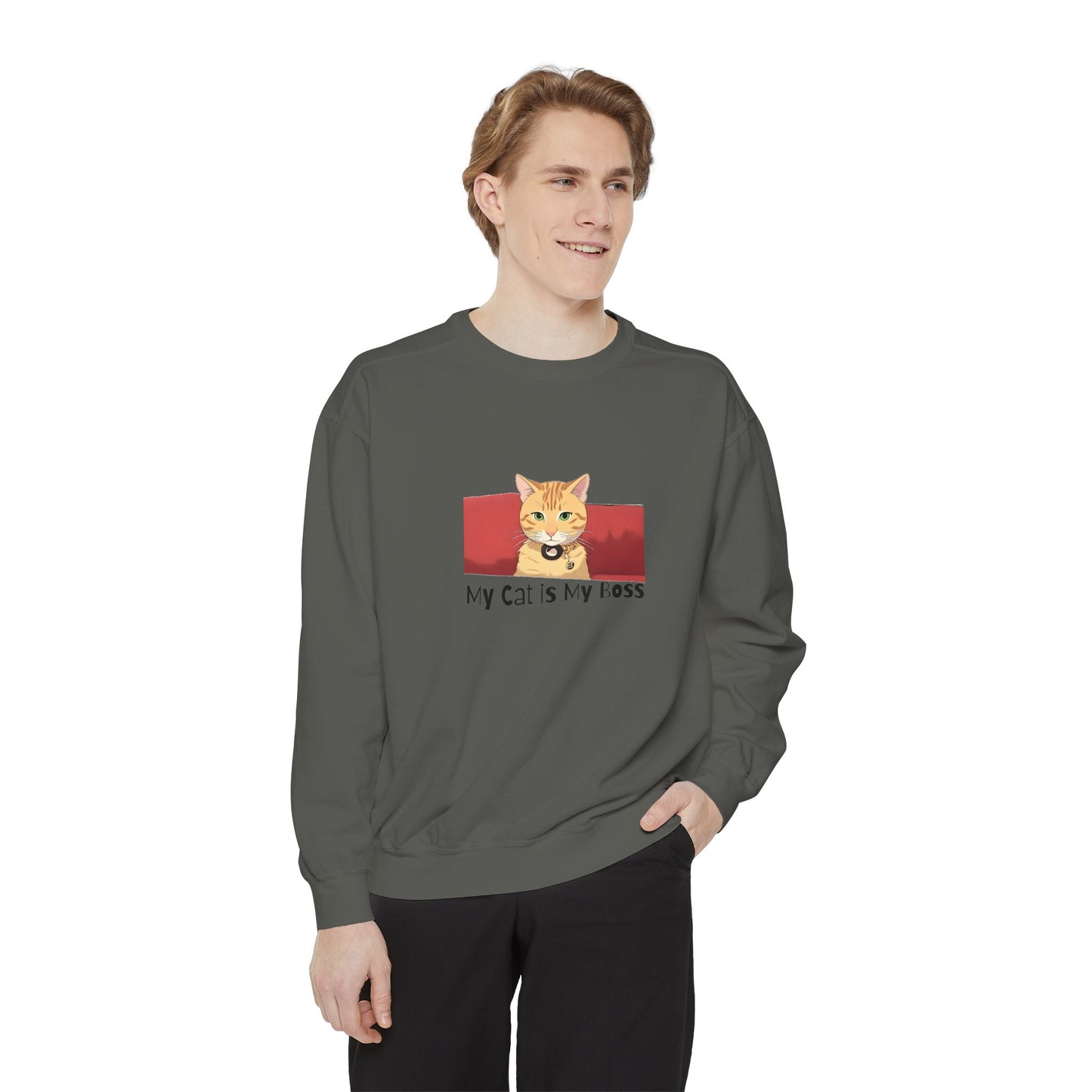My Cat Is My Boss - Garment Dyed Cotton Blend