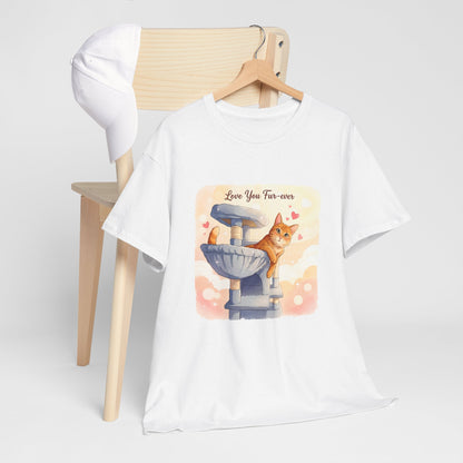 Love You Fur-Ever Cute Cat T-Shirt | Cat Mum Gift | Kawaii Cat Tee