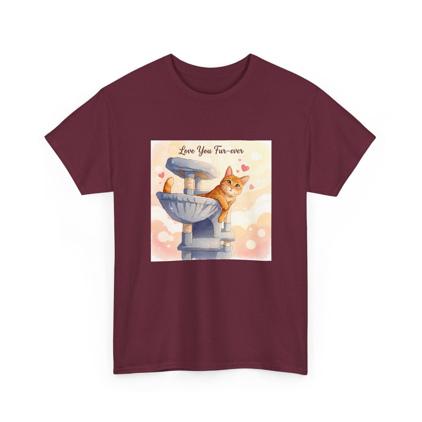 Love You Fur-Ever Cute Cat T-Shirt | Cat Mum Gift | Kawaii Cat Tee