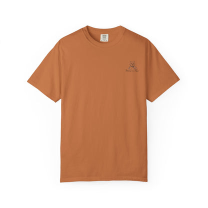 Cat Cuddle T-Shirt Illustrated Cat Hug Graphic Tee
