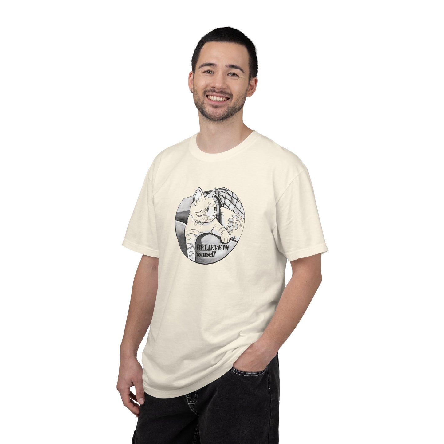 Believe in Spikes – Cat Volleyball Graphic Tee