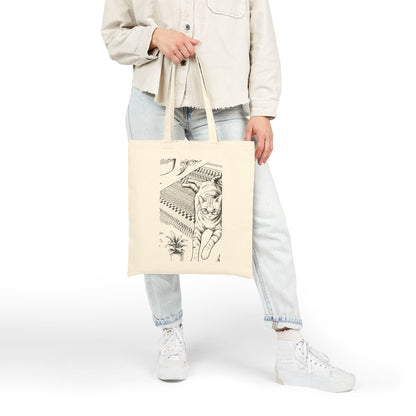 You Do Not Have to Explain Vintage Cat Quote Canvas Tote Bag | Cat Lover Gift