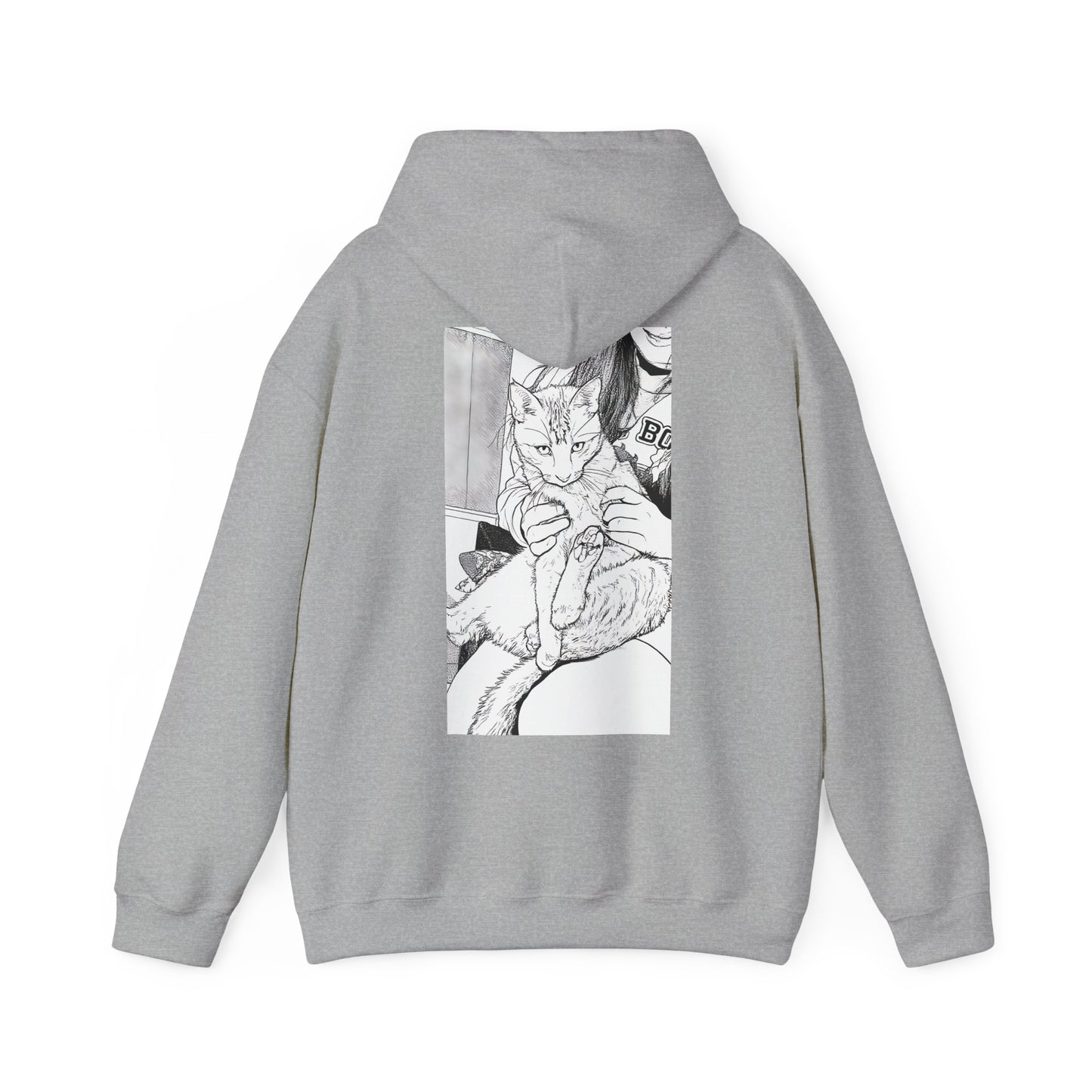 Cosy Cat Portrait Hoodie Sketch Cat Pullover | Cat Lover Gift | Unisex