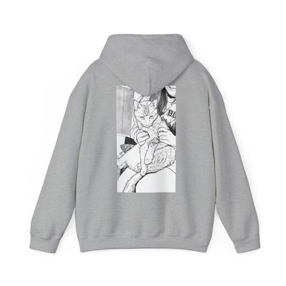 Cosy Cat Portrait Hoodie Sketch Cat Pullover | Cat Lover Gift | Unisex