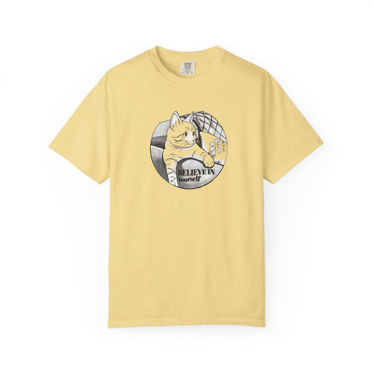 Believe in Spikes – Cat Volleyball Graphic Tee