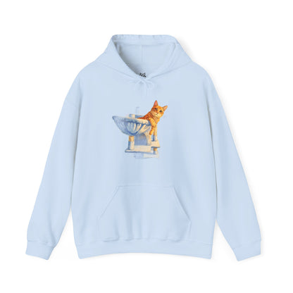 Cute Kitten in Sink Hoodie Whimsical Cat Pullover | Cat Lover Gift | Unisex