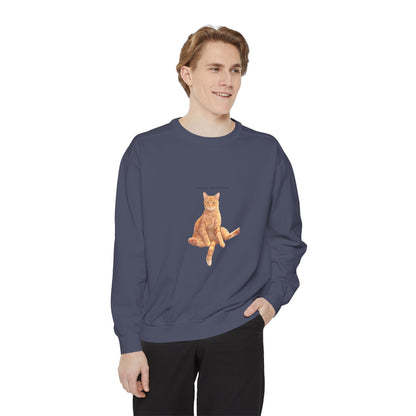 I Don't Do Mornings Cosy Ginger Cat Sweatshirt | Cat Lover Crewneck