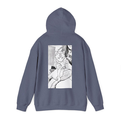 Cosy Cat Portrait Hoodie Sketch Cat Pullover | Cat Lover Gift | Unisex