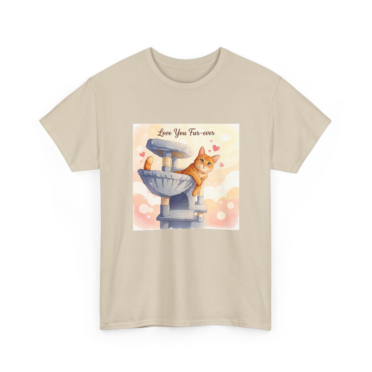 Love You Fur-Ever Cute Cat T-Shirt | Cat Mum Gift | Kawaii Cat Tee