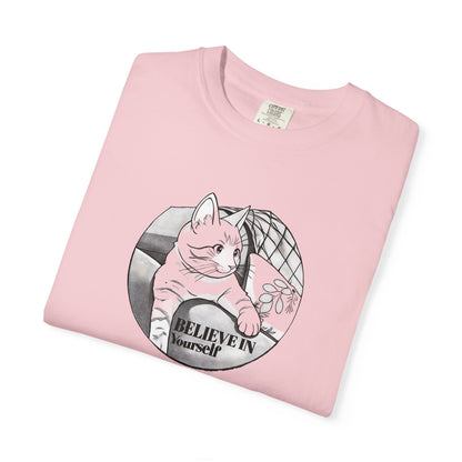 Believe in Spikes – Cat Volleyball Graphic Tee