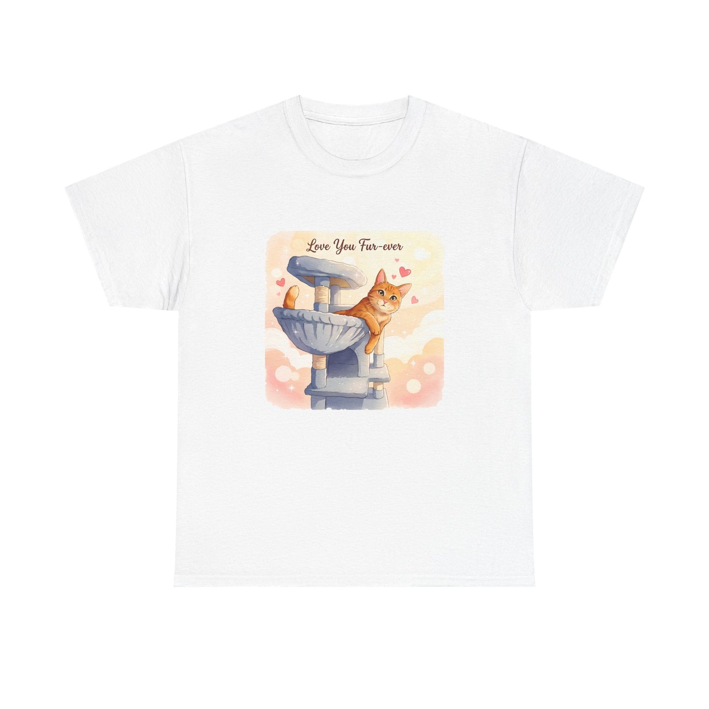 Love You Fur-Ever Cute Cat T-Shirt | Cat Mum Gift | Kawaii Cat Tee