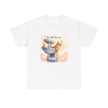 Love You Fur-Ever Cute Cat T-Shirt | Cat Mum Gift | Kawaii Cat Tee
