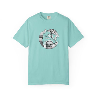 Believe in Spikes – Cat Volleyball Graphic Tee
