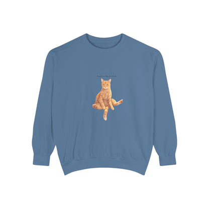 I Don't Do Mornings Cosy Ginger Cat Sweatshirt | Cat Lover Crewneck
