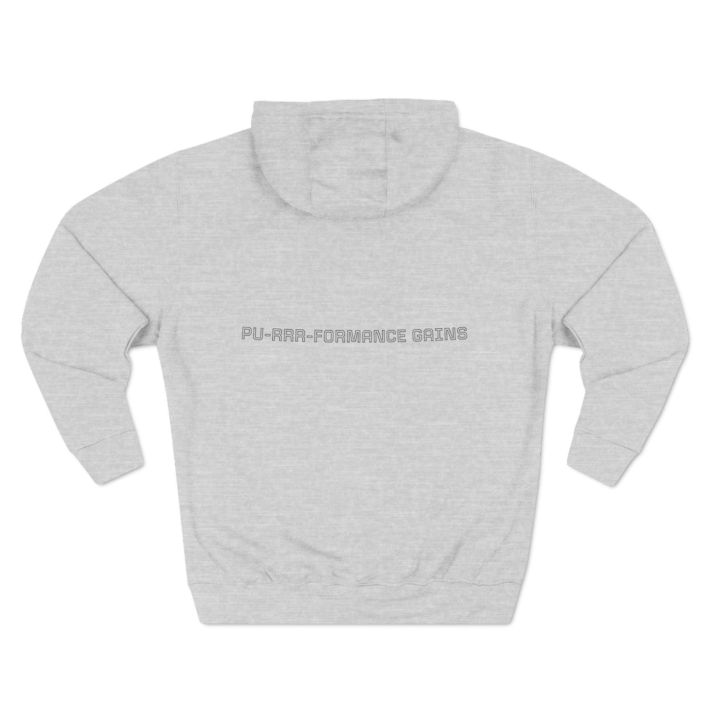Purrformance Gains Funny Buff Cat Gym Hoodie | Cat Lover Gift | Fleece Pullover