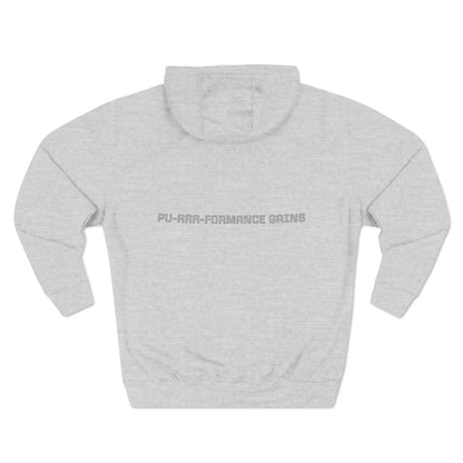 Purrformance Gains Funny Buff Cat Gym Hoodie | Cat Lover Gift | Fleece Pullover