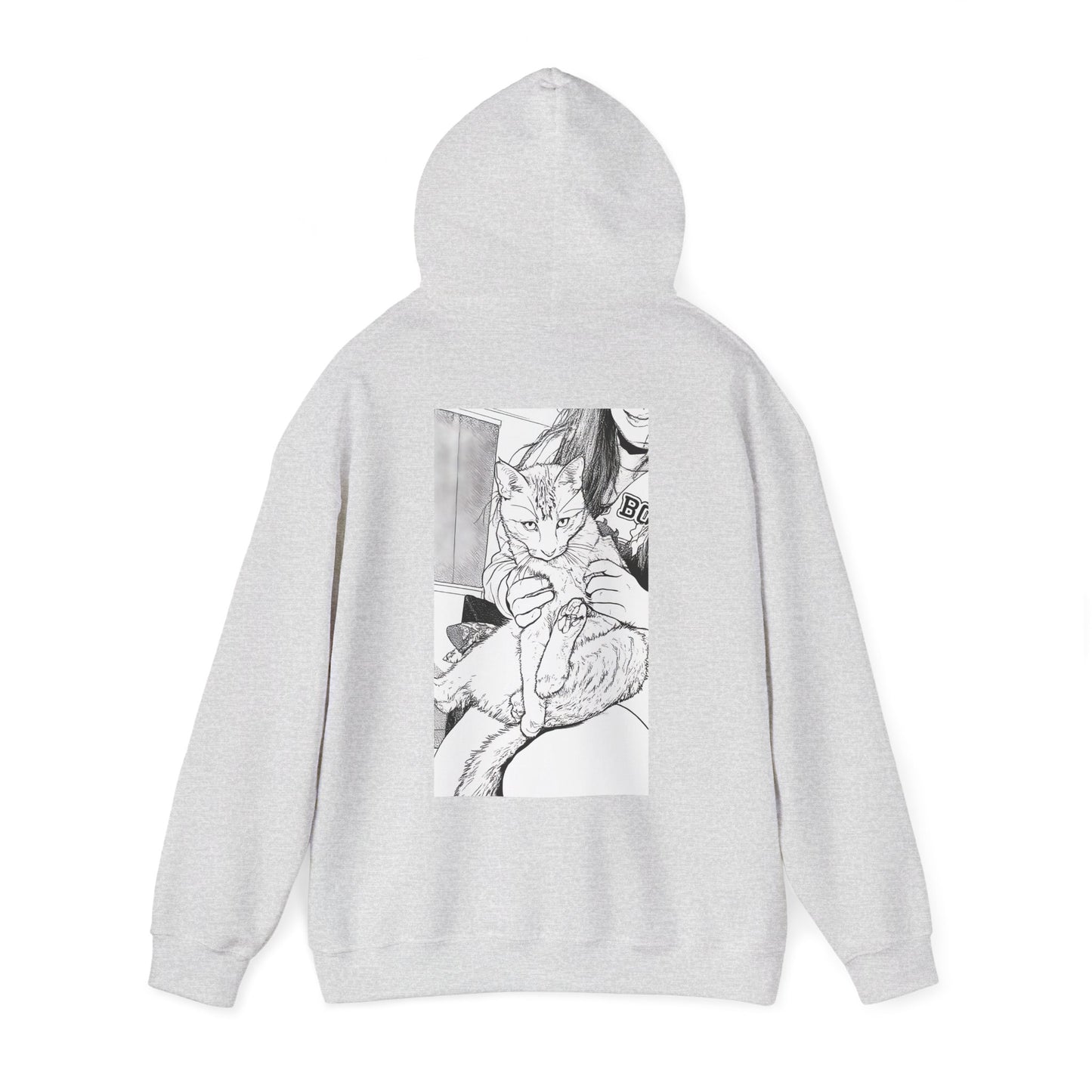 Cosy Cat Portrait Hoodie Sketch Cat Pullover | Cat Lover Gift | Unisex