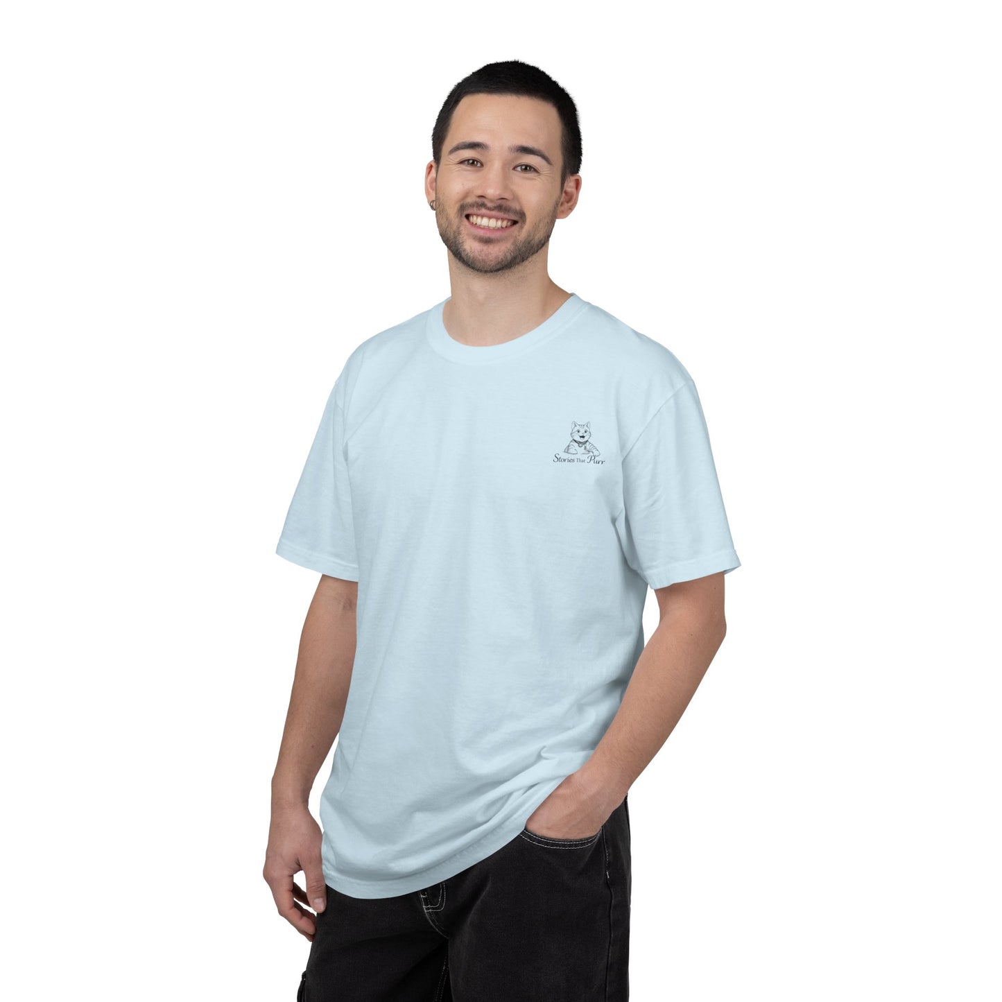 Cat Cuddle T-Shirt Illustrated Cat Hug Graphic Tee