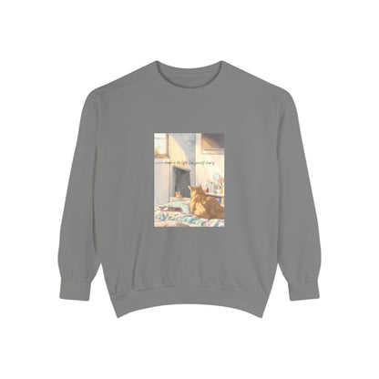 You & Me Vintage Sunlit Cat Sweatshirt | Cosy Crewneck | Cat Lover Gift