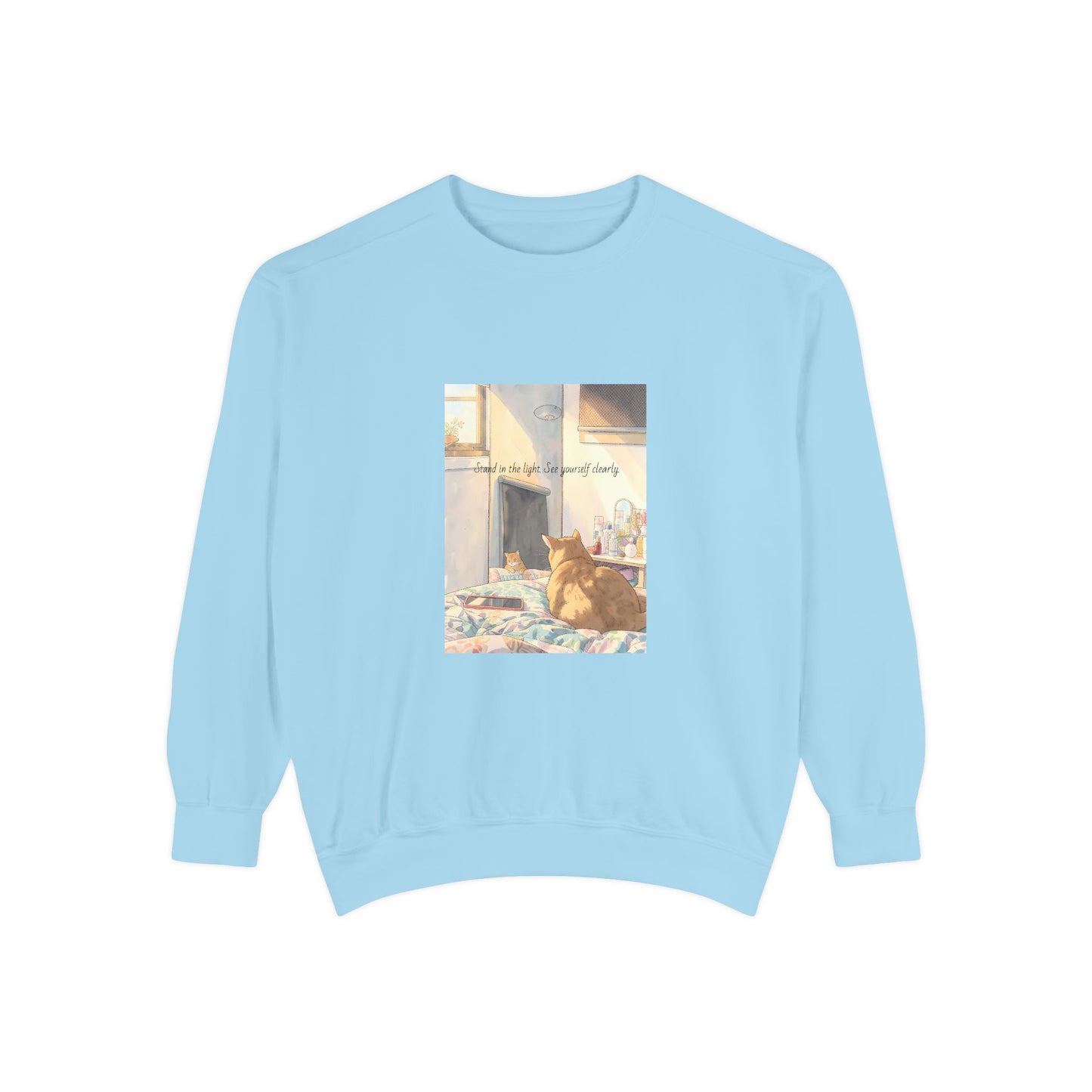 You & Me Vintage Sunlit Cat Sweatshirt | Cosy Crewneck | Cat Lover Gift