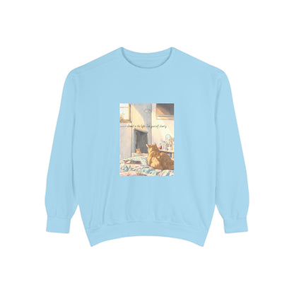 You & Me Vintage Sunlit Cat Sweatshirt | Cosy Crewneck | Cat Lover Gift