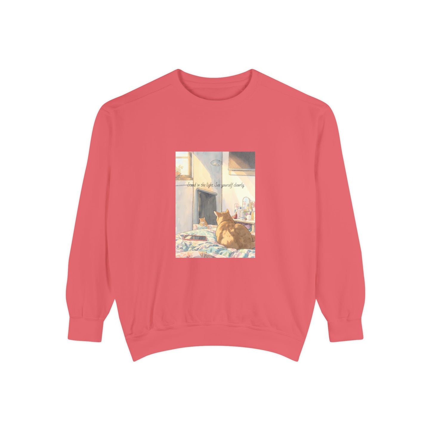 You & Me Vintage Sunlit Cat Sweatshirt | Cosy Crewneck | Cat Lover Gift