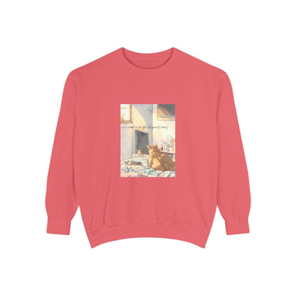 You & Me Vintage Sunlit Cat Sweatshirt | Cosy Crewneck | Cat Lover Gift