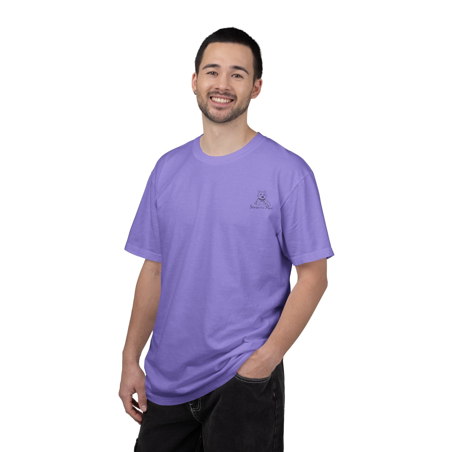 Cat Cuddle T-Shirt Illustrated Cat Hug Graphic Tee