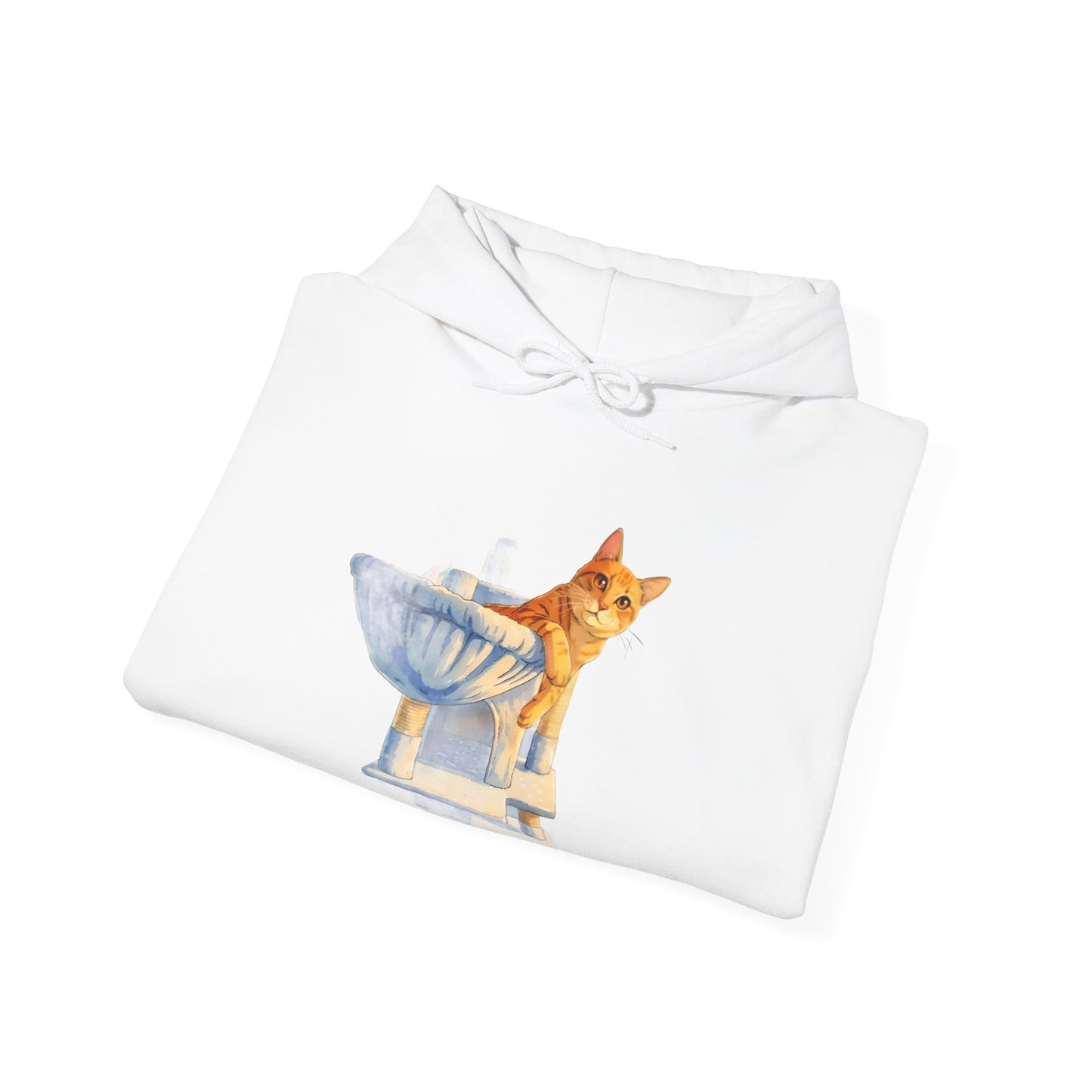 Cute Kitten in Sink Hoodie Whimsical Cat Pullover | Cat Lover Gift | Unisex