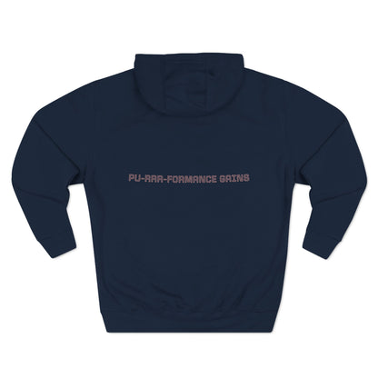 Purrformance Gains Funny Buff Cat Gym Hoodie | Cat Lover Gift | Fleece Pullover