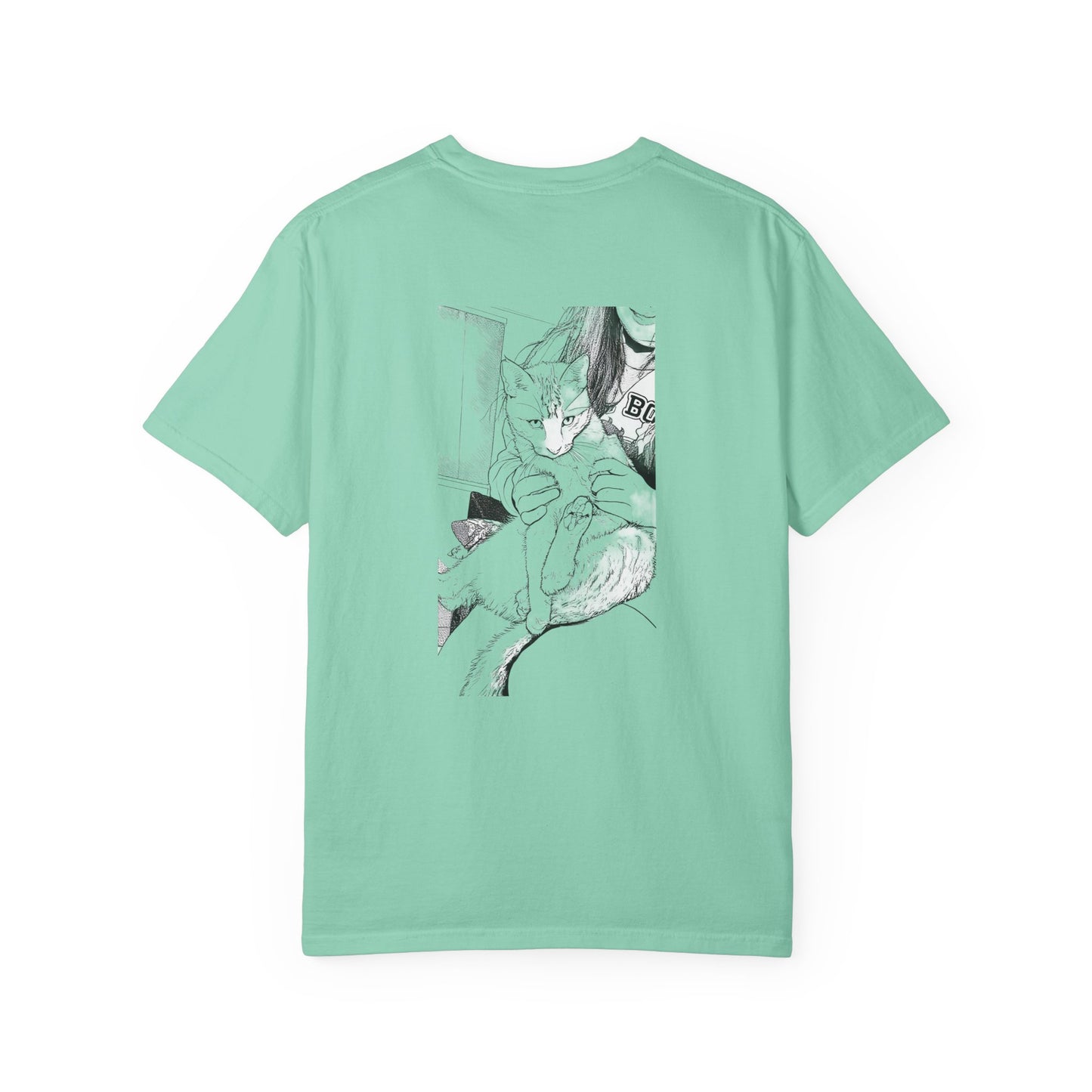 Cat Cuddle T-Shirt Illustrated Cat Hug Graphic Tee