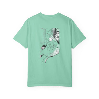 Cat Cuddle T-Shirt Illustrated Cat Hug Graphic Tee